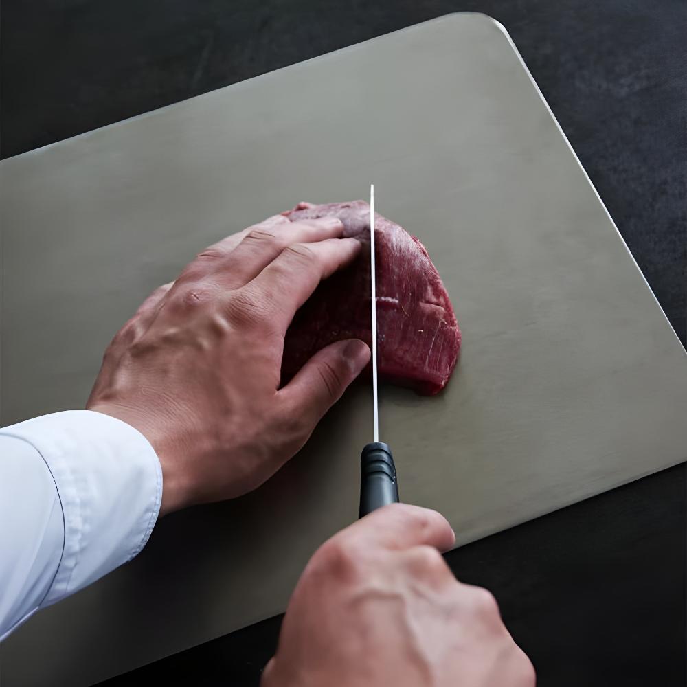 Premium Stainless Steel Heavy-Duty Cutting Board