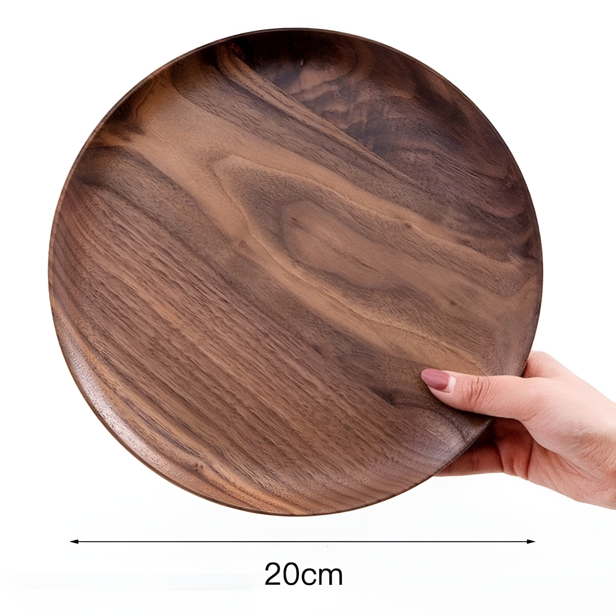 Signature Walnut Luxe Handcrafted Wood Plate