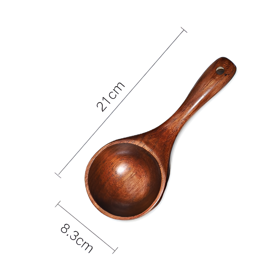 Versatile Large Wooden Ergonomic Scoop