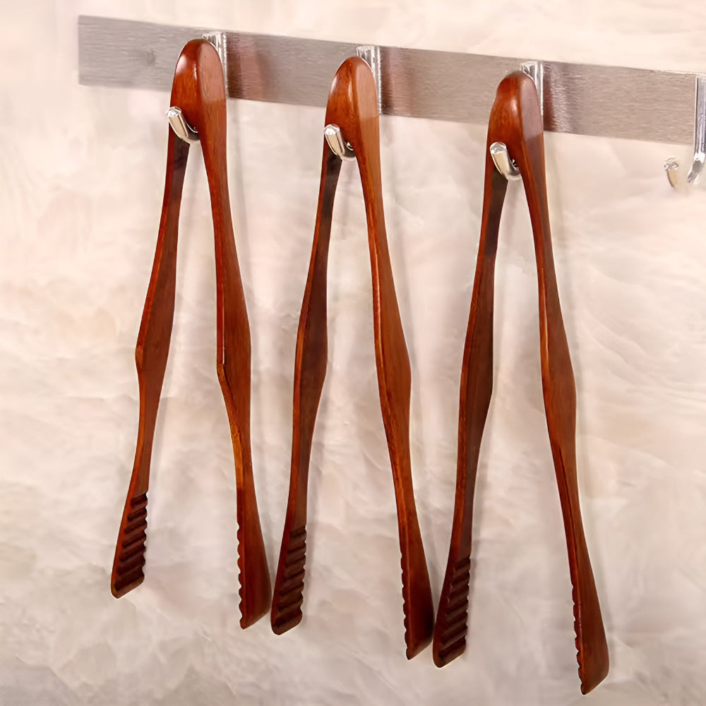 Premium Ergonomic Natural Wooden Tong