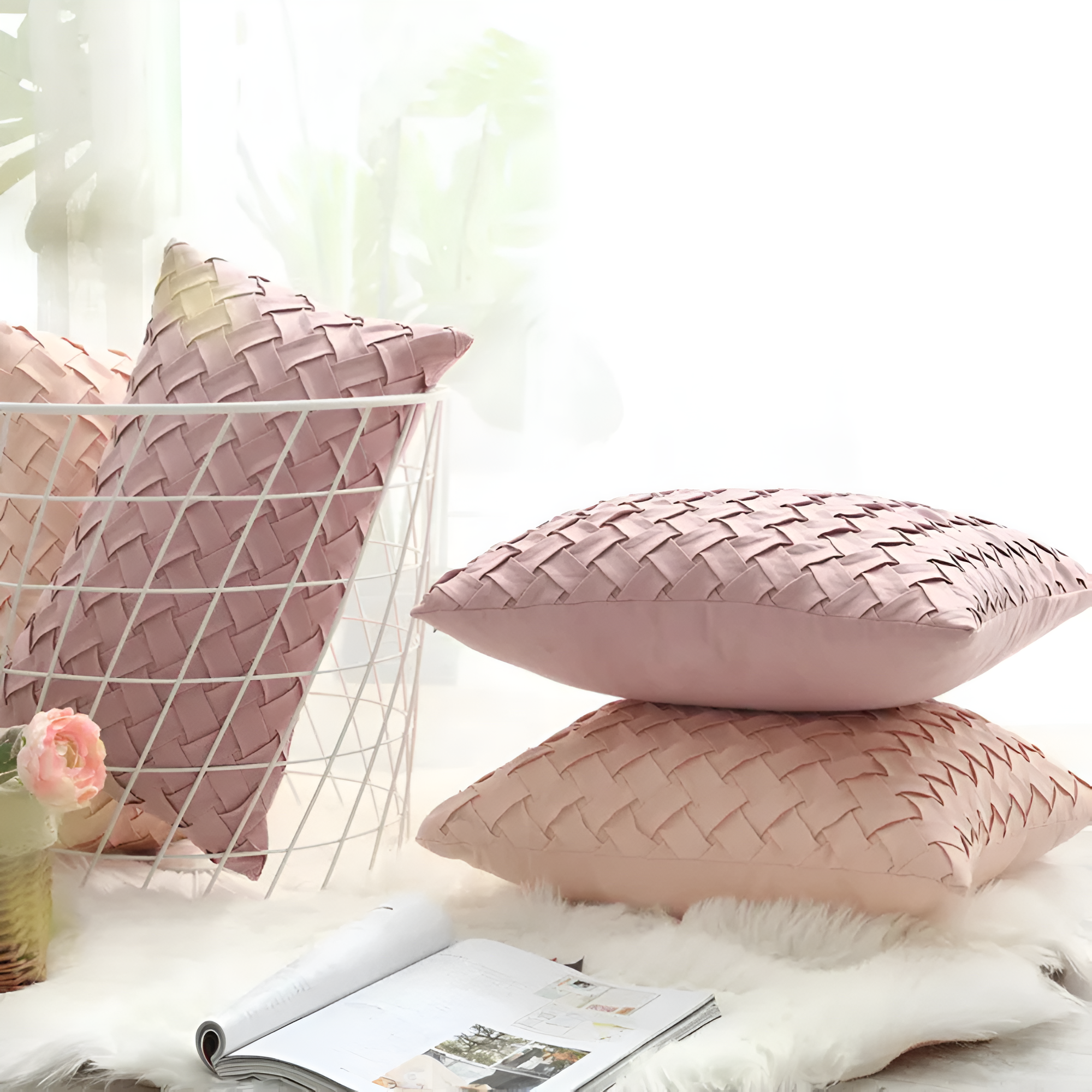 Luxe Basket Weave Cushion Covers