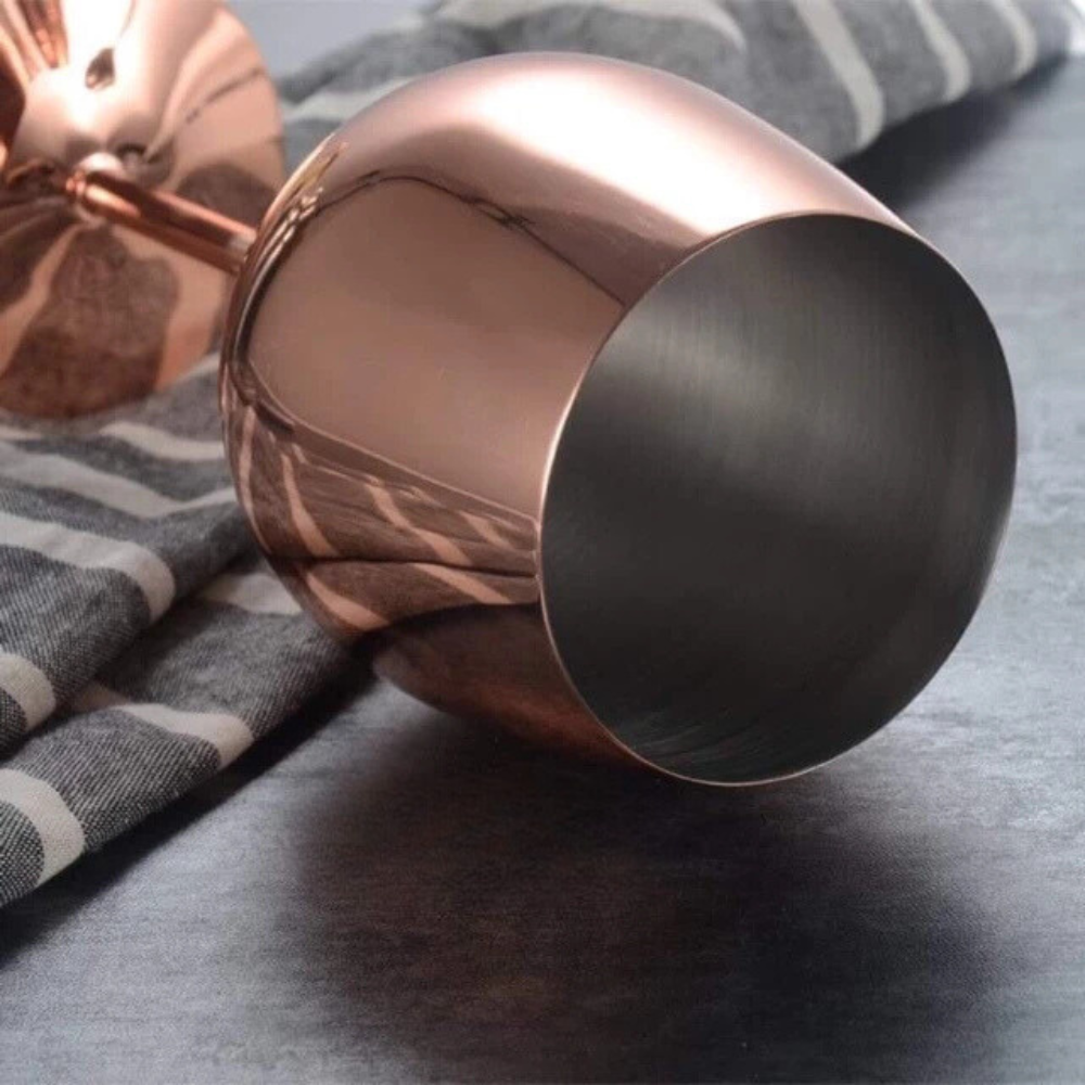 Modern Stainless Steel Opulent Wine Glass