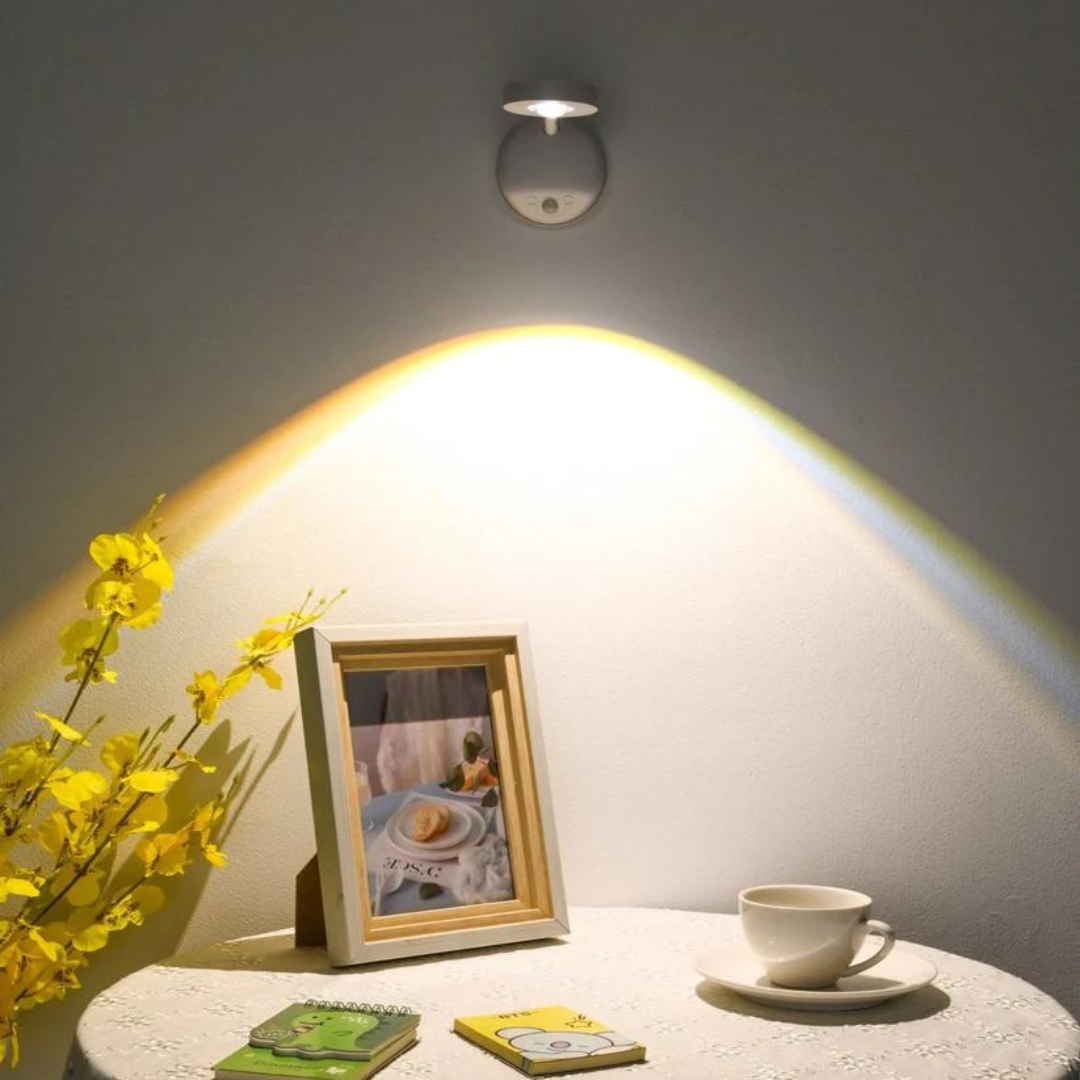 Smart 360° Rotating Motion-Activated LED Spotlight