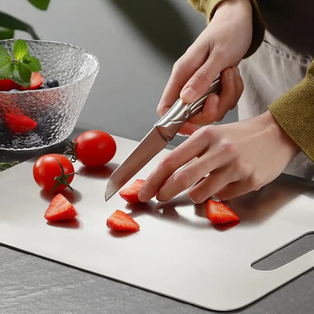 Premium Stainless Steel Heavy-Duty Cutting Board
