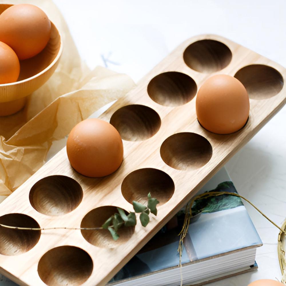 Premium Natural Wooden Egg Tray