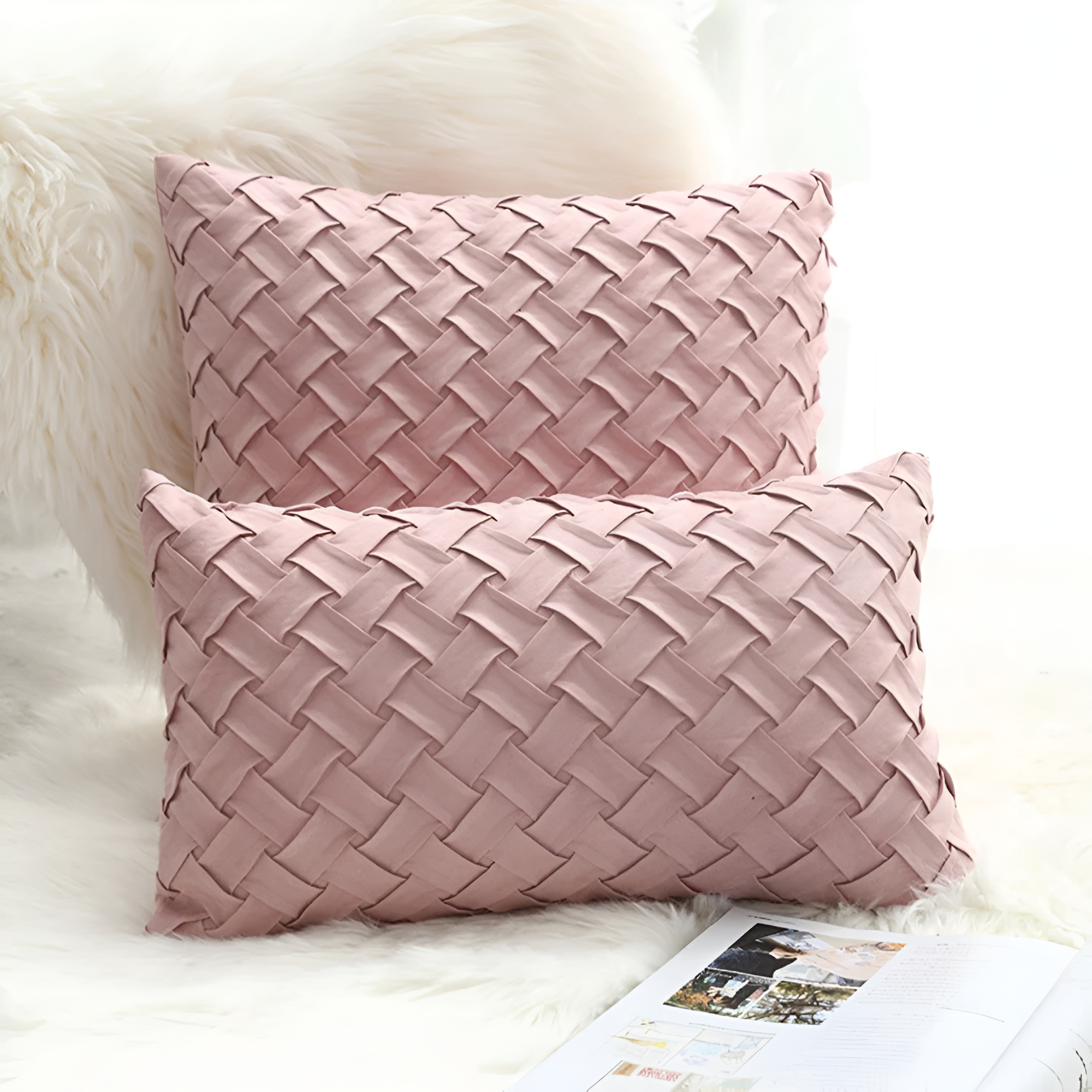 Luxe Basket Weave Cushion Covers