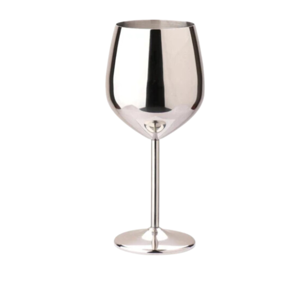 Modern Stainless Steel Opulent Wine Glass