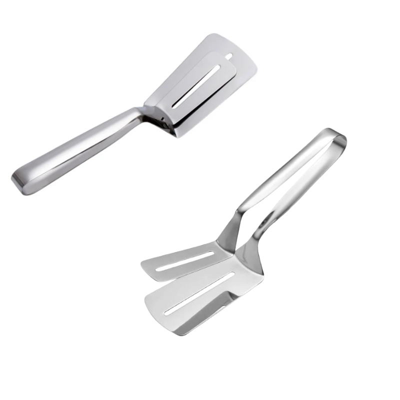 2-Piece Versatile Premium Stainless Steel Tongs
