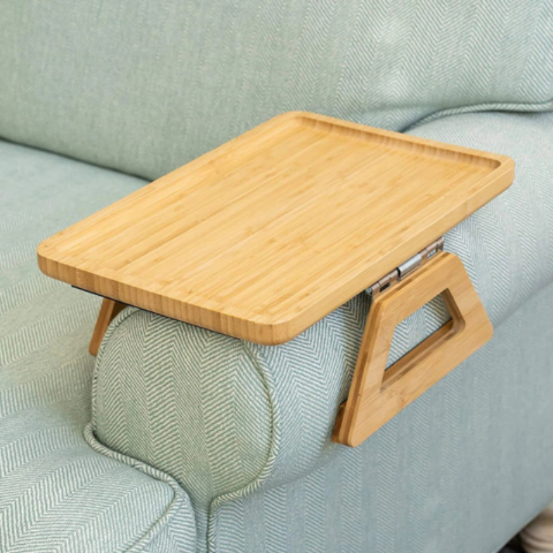 Bamboo Luxe Clip-On Sofa Arm Table