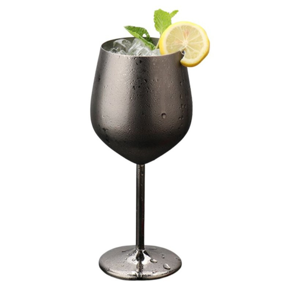 Modern Stainless Steel Opulent Wine Glass