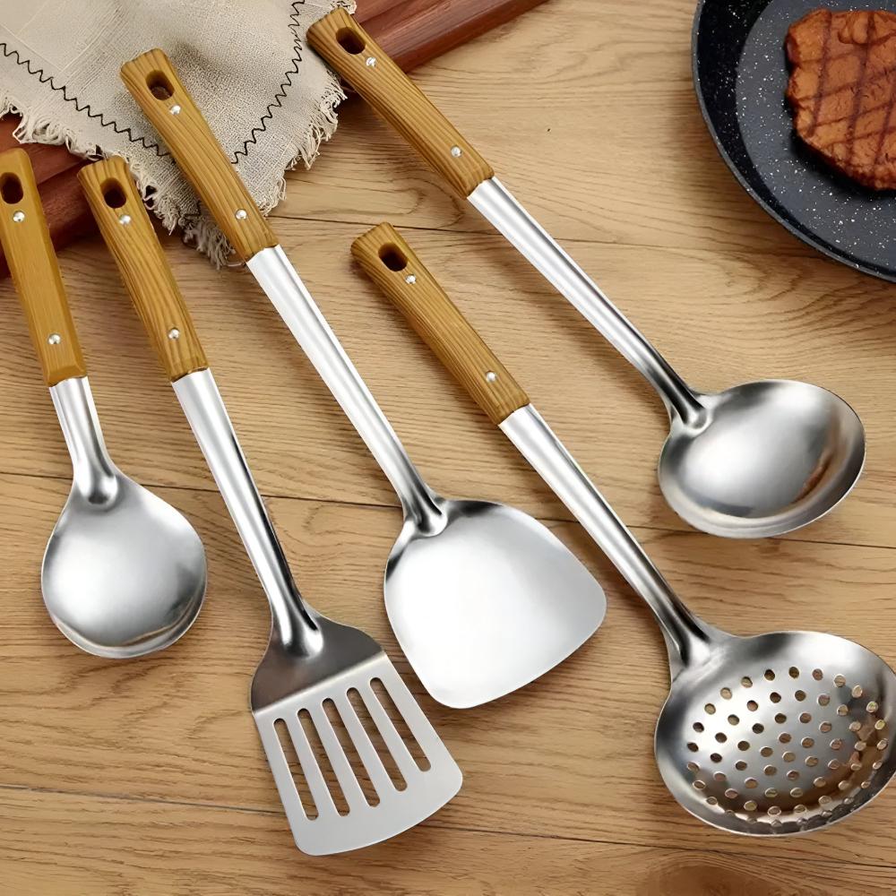 5-Piece Classic Stainless Steel Kitchen Utensil Set