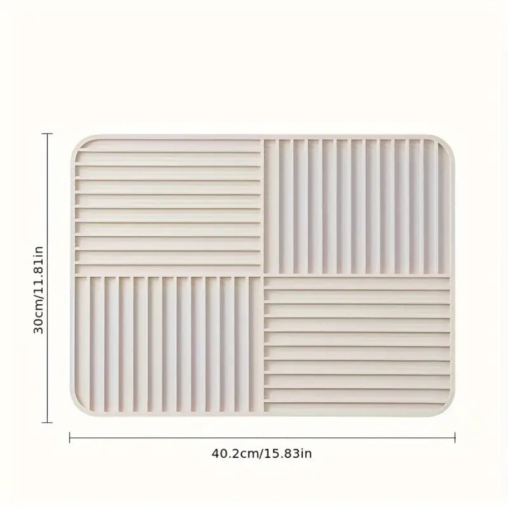 Versatile Non-Slip Silicone Dish Drying Mat | Foldable & Heat-Resistant