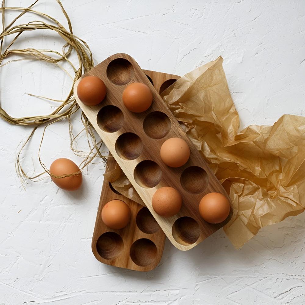 Premium Natural Wooden Egg Tray