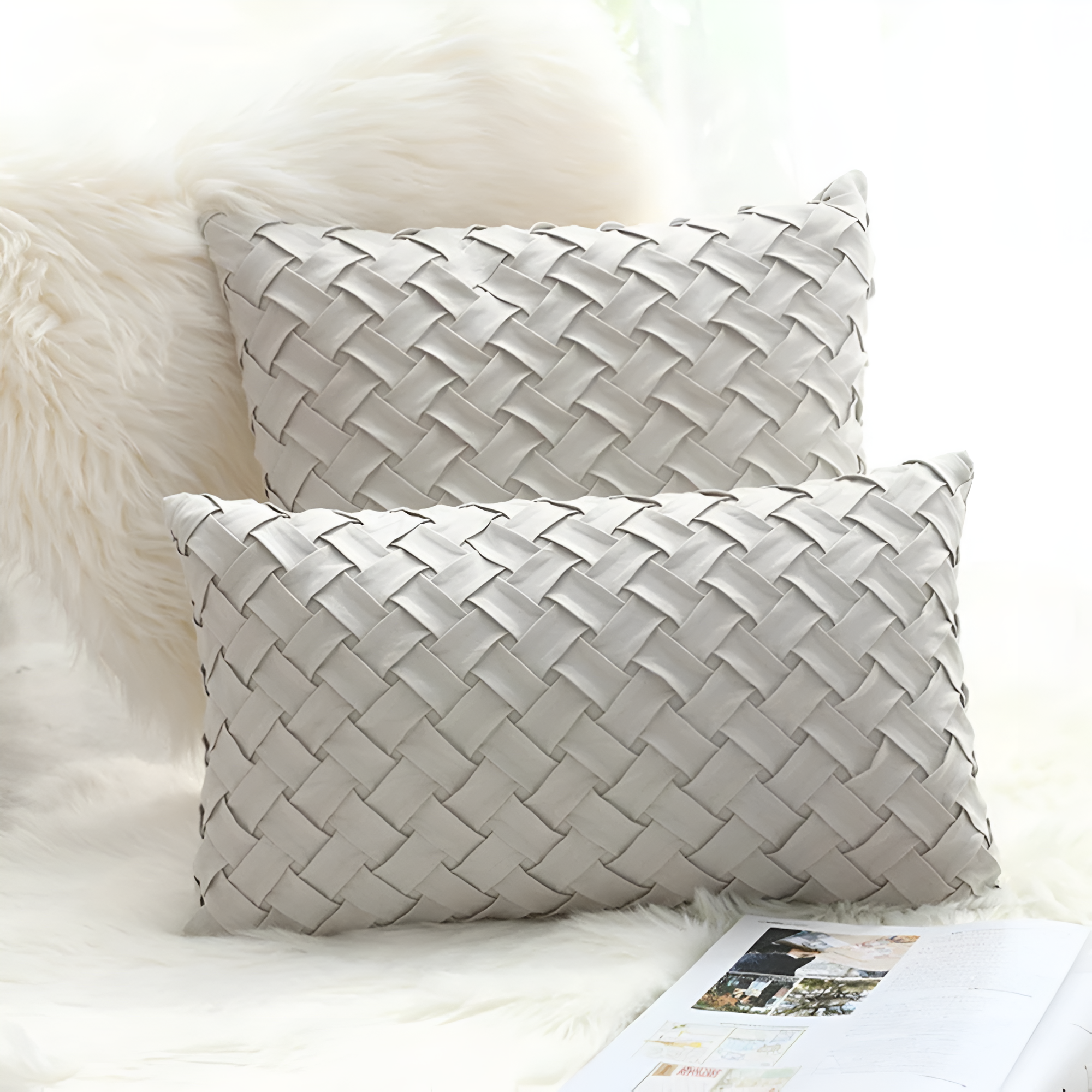 Luxe Basket Weave Cushion Covers