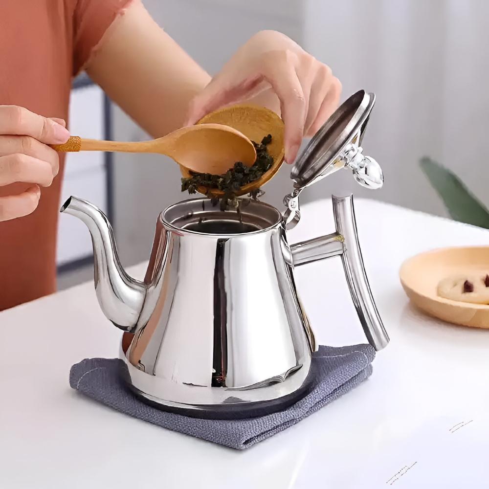 Refined Stainless Steel Filtered Kettle