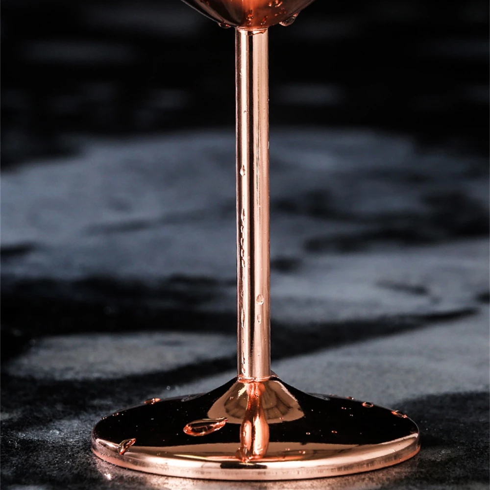 Modern Stainless Steel Opulent Wine Glass