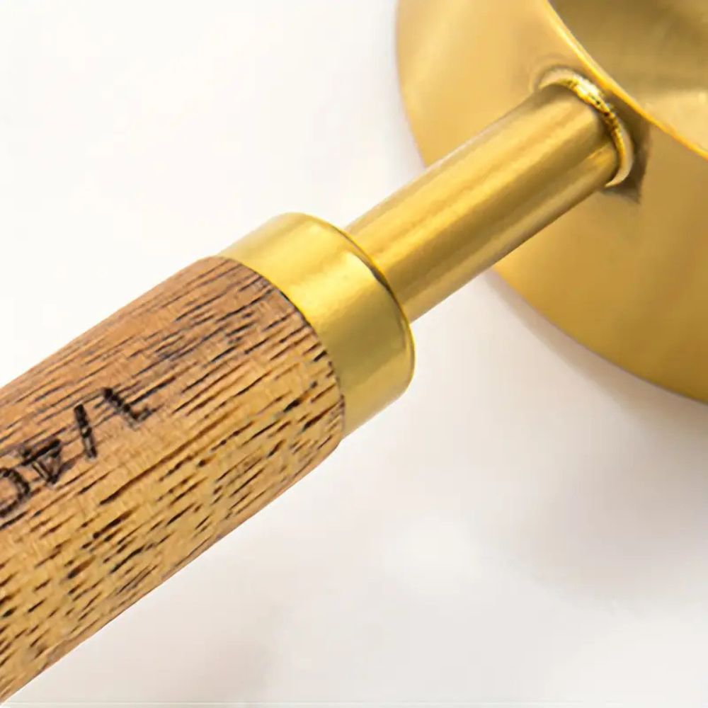 Golden Luxe Ergonomic Measuring Set | Stainless Steel with Wooden Handles
