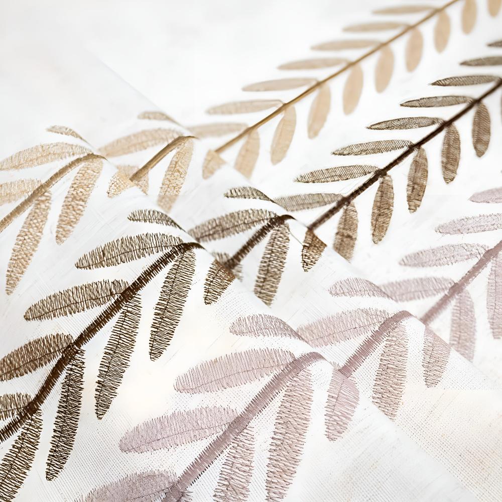 Rustic Embroidered Leaves Tassel Tablecloth