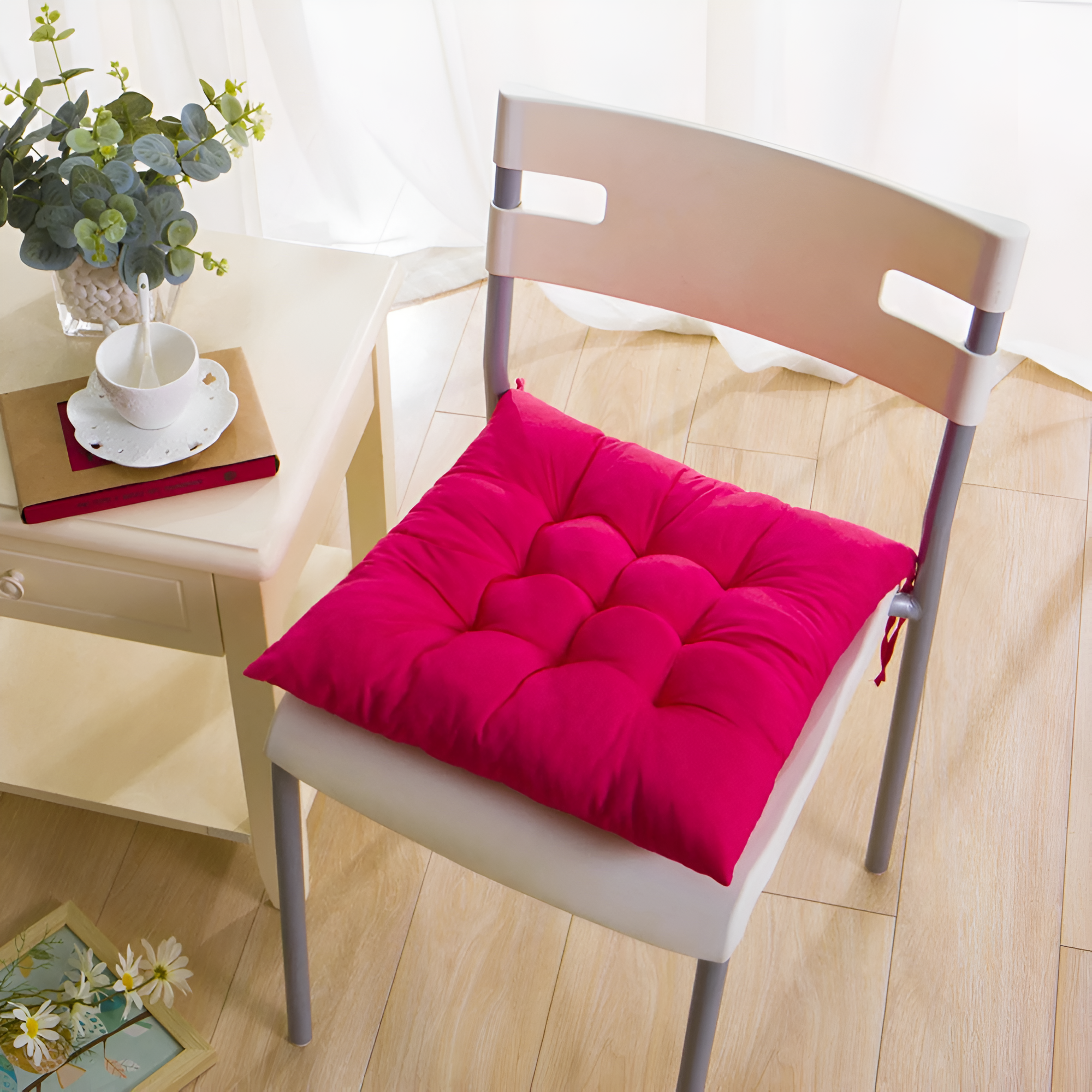 Bold Tufted Velvet Chair Cushions