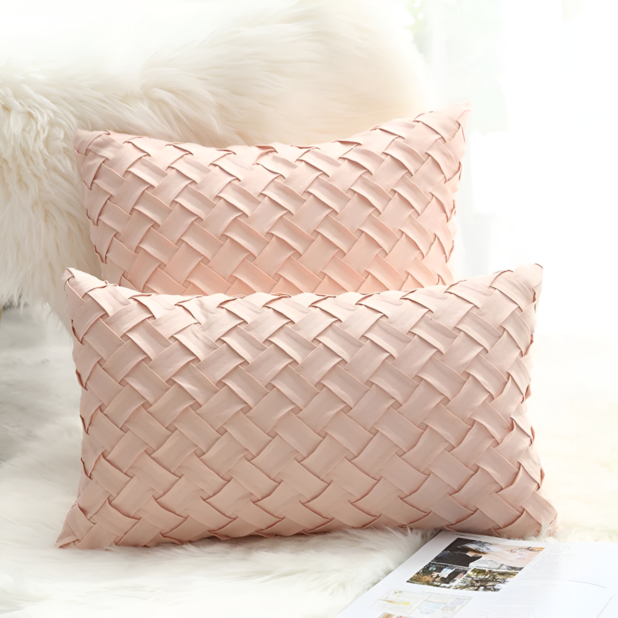 Luxe Basket Weave Cushion Covers