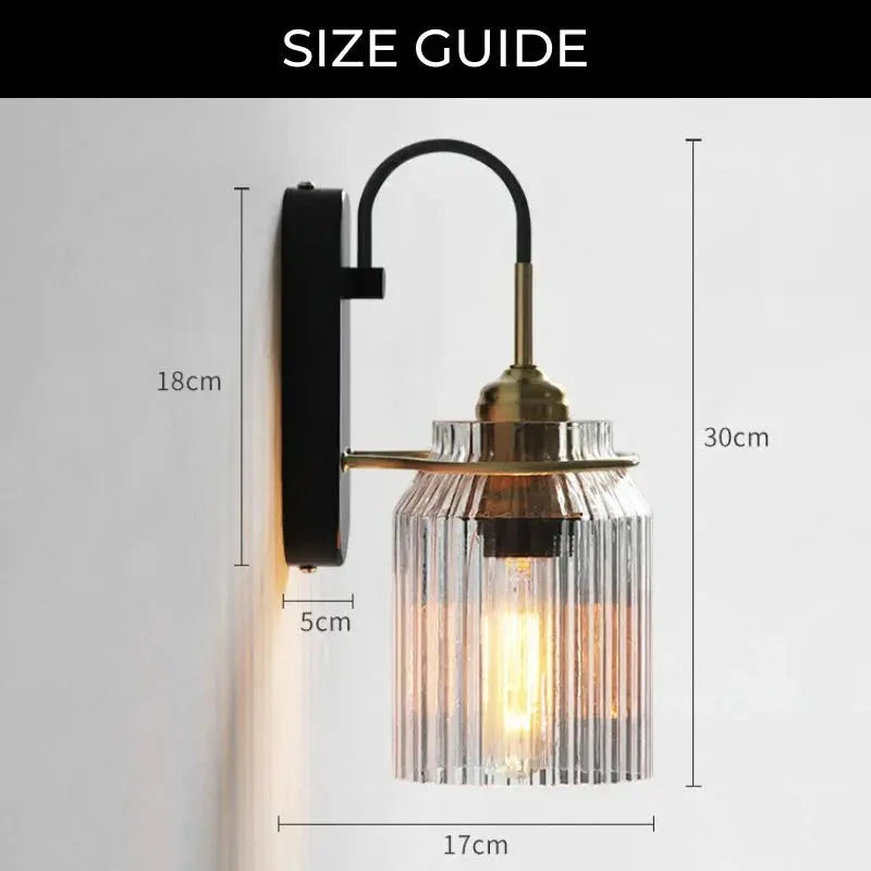 Luxurious Vintage Glass Wall Light