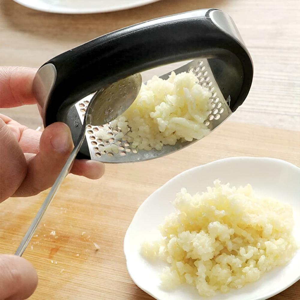 Premium Manual Stainless Steel Garlic Press Crusher
