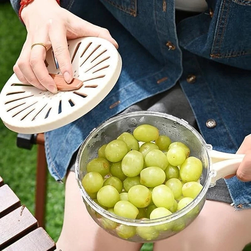 Multipurpose Drainer & Colander with Protective Lid | 2-in-1 Convenience