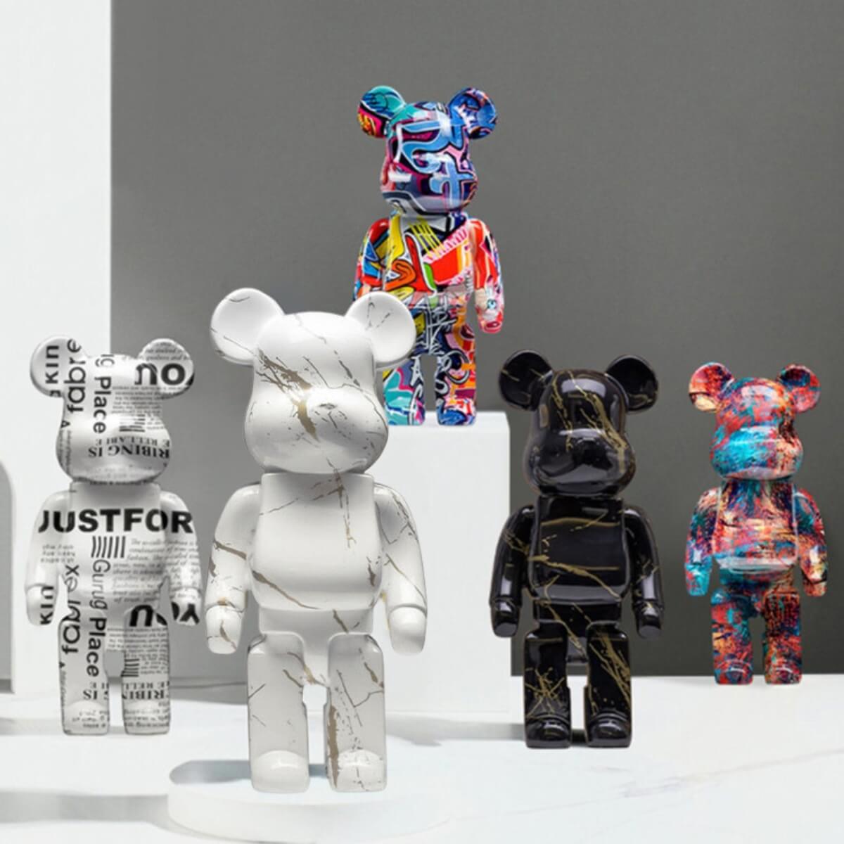 Graffiti Sculptural Bear Figure