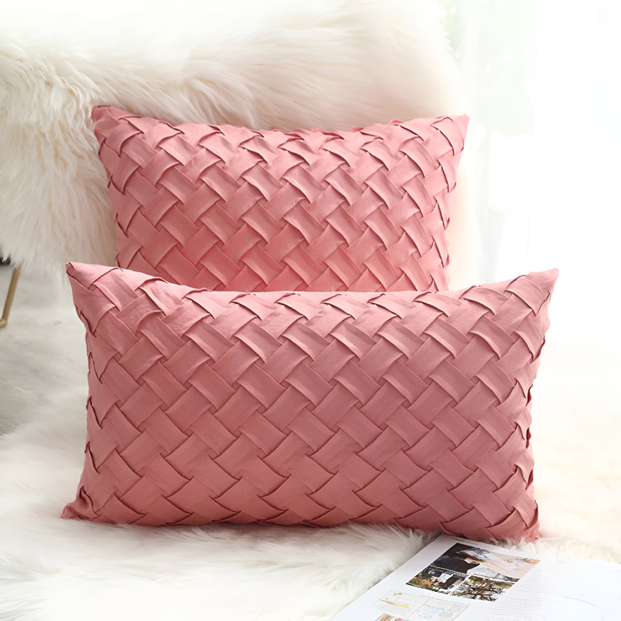 Luxe Basket Weave Cushion Covers