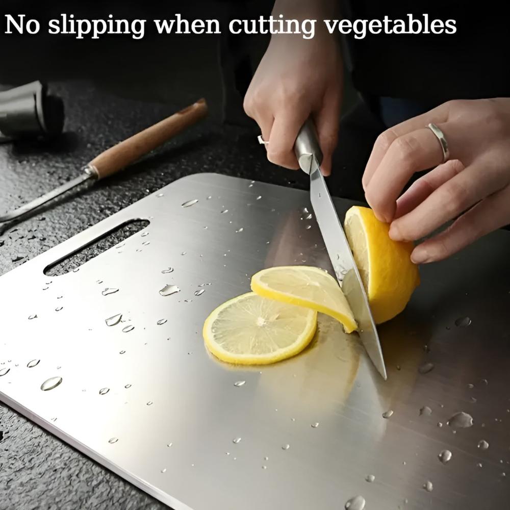 Premium Stainless Steel Heavy-Duty Cutting Board