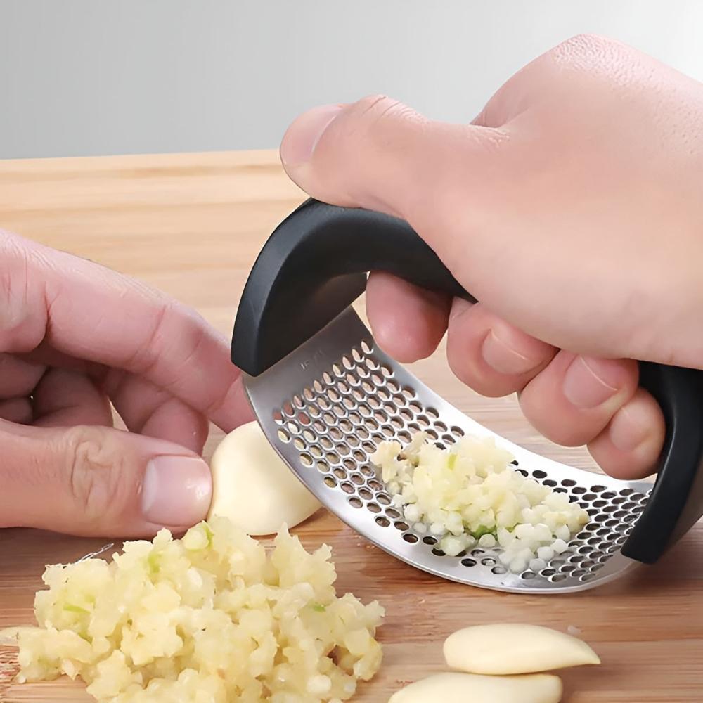 Premium Manual Stainless Steel Garlic Press Crusher