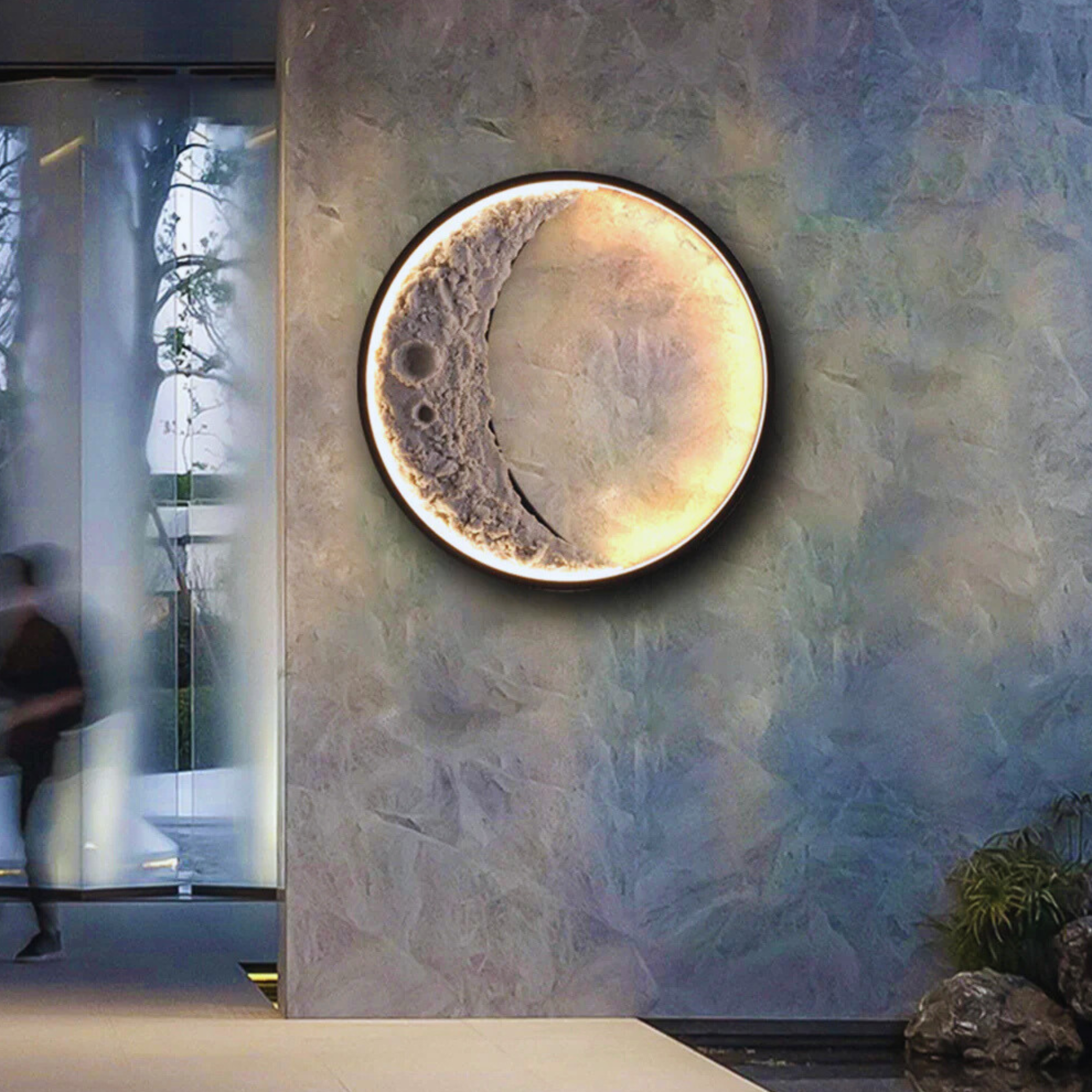 3D Moon LED Wall Light: Celestial Dream Lighting