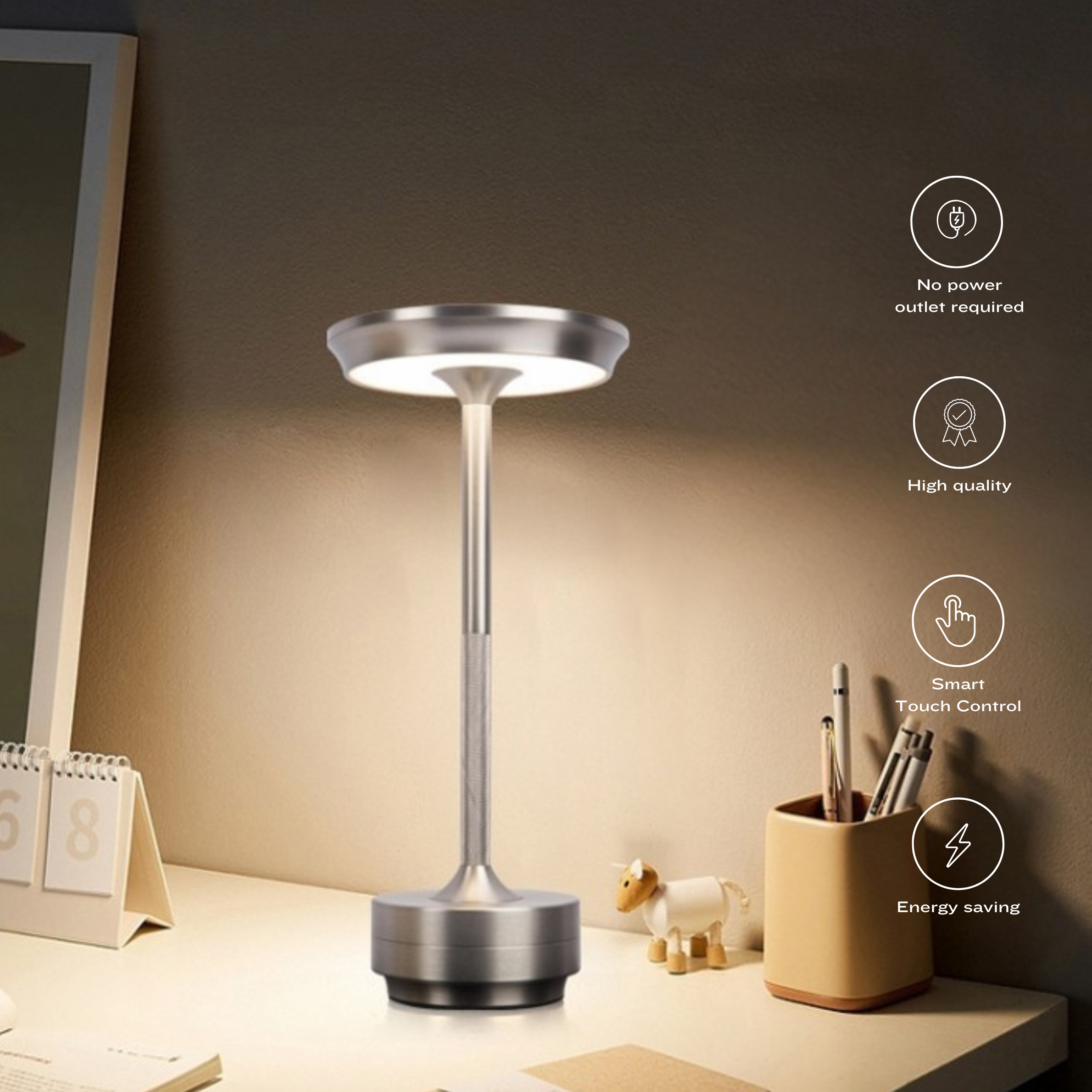 The Sleek Wireless Rechargeable Ambient Table Lamp