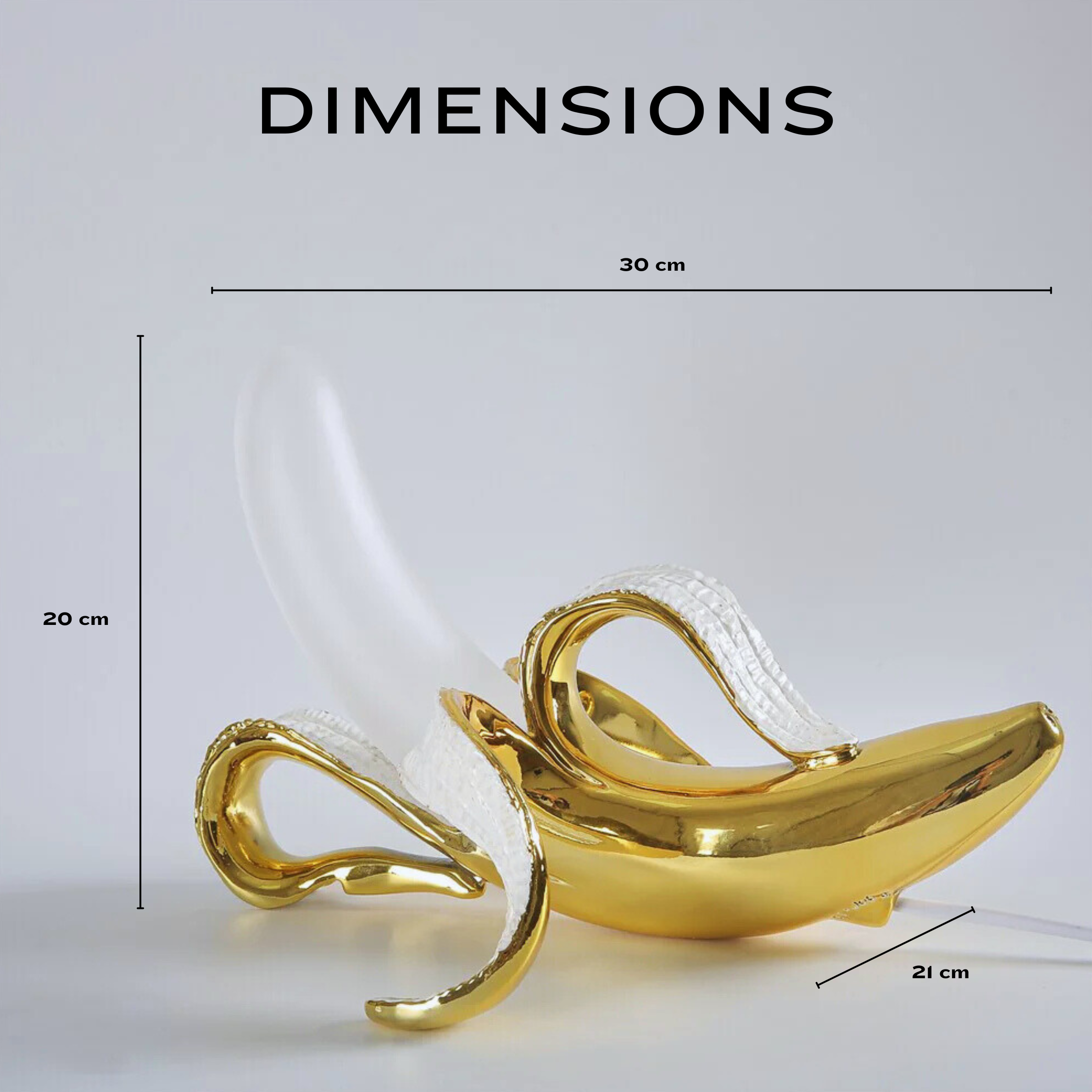 Finesse Banana Table Lamp in Art Deco Style