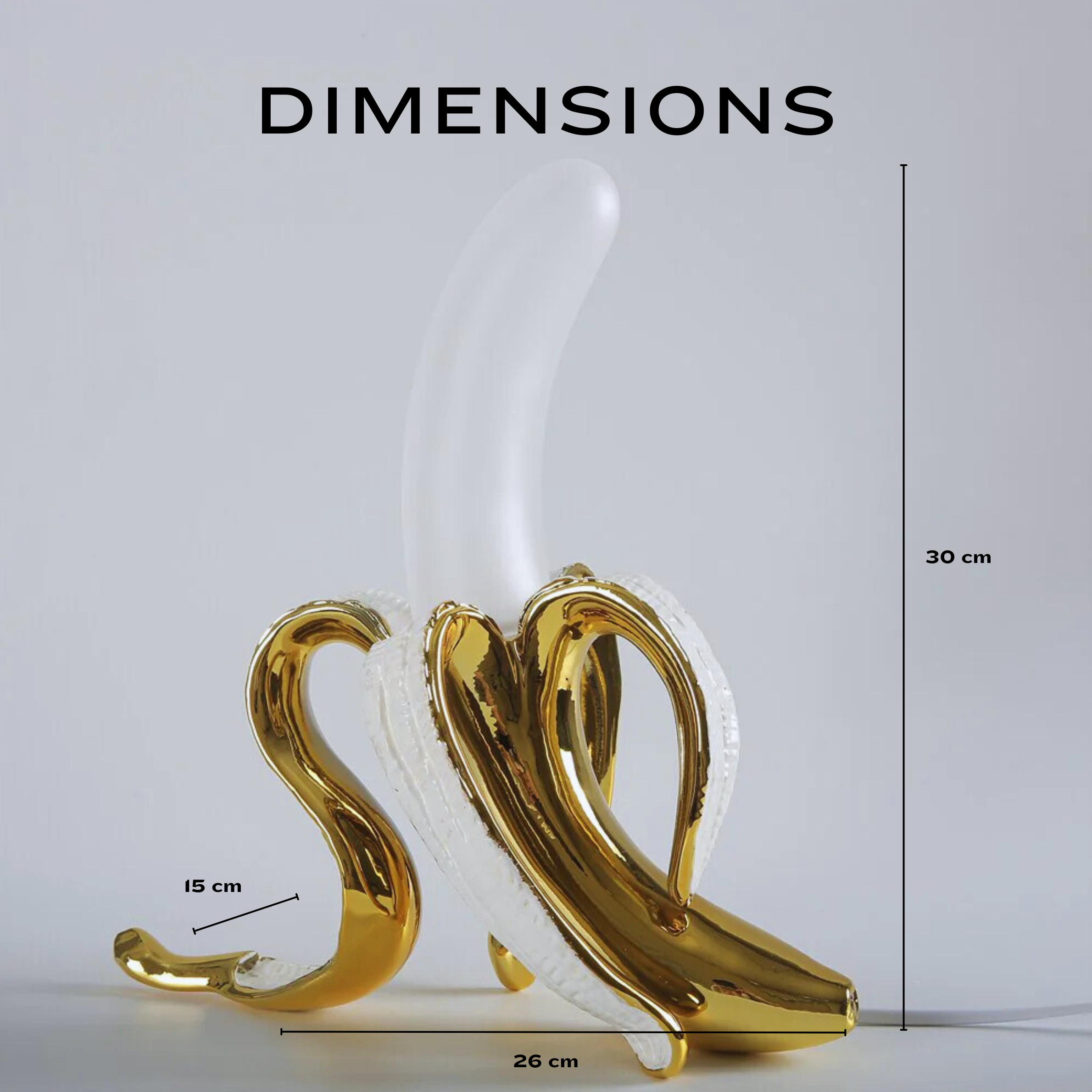 Finesse Banana Table Lamp in Art Deco Style