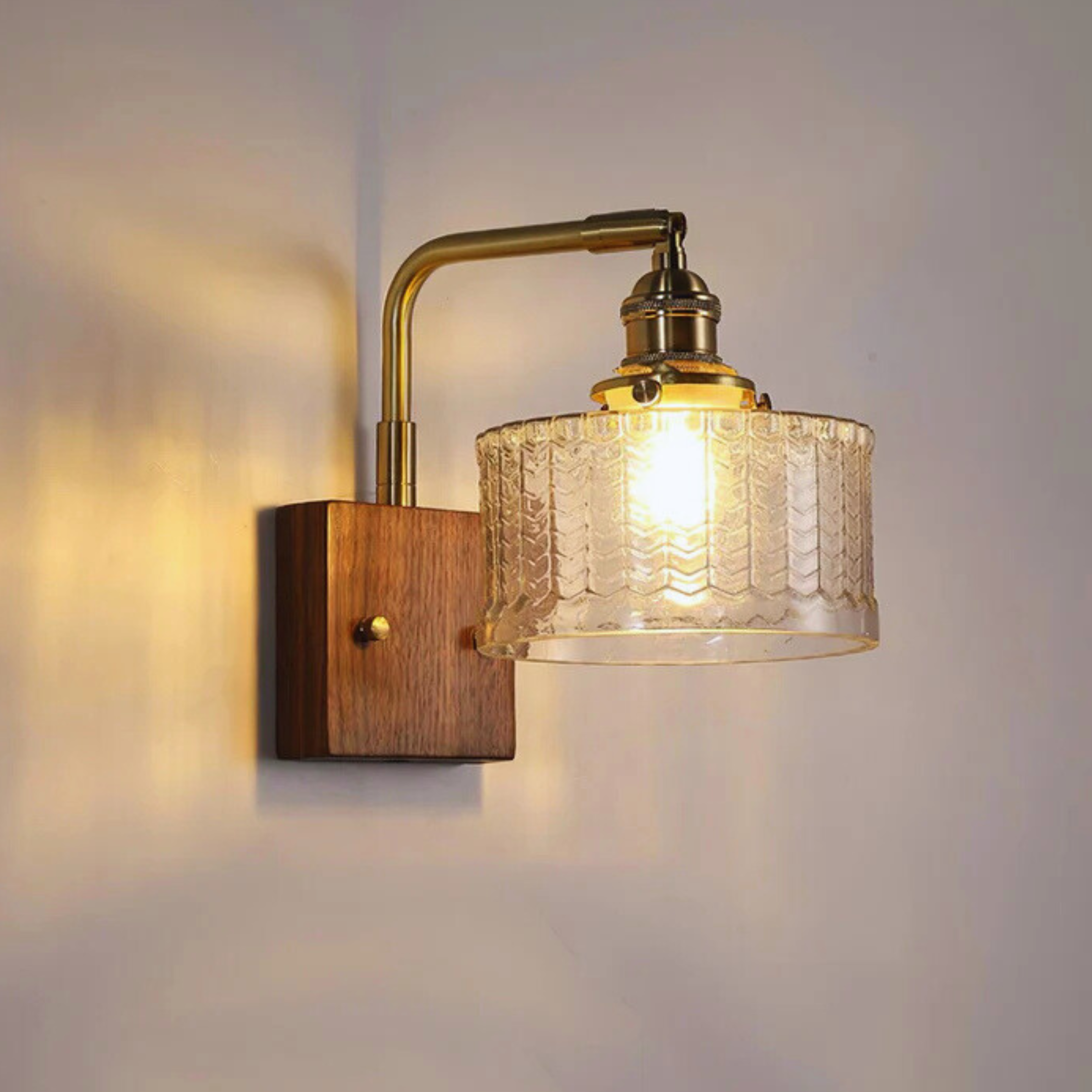 Enchanted Verdant Haze Glass Wall Light