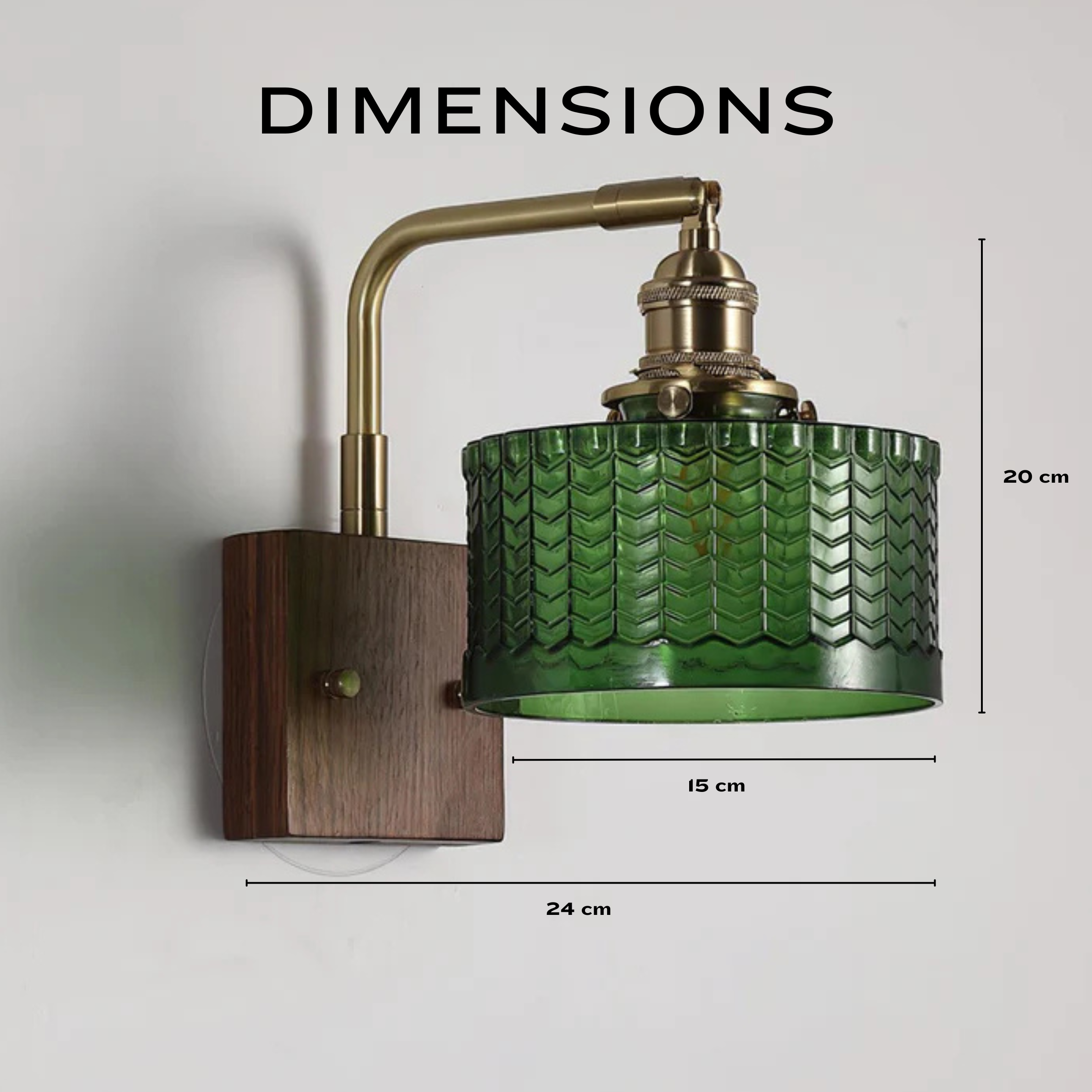 Enchanted Verdant Haze Glass Wall Light