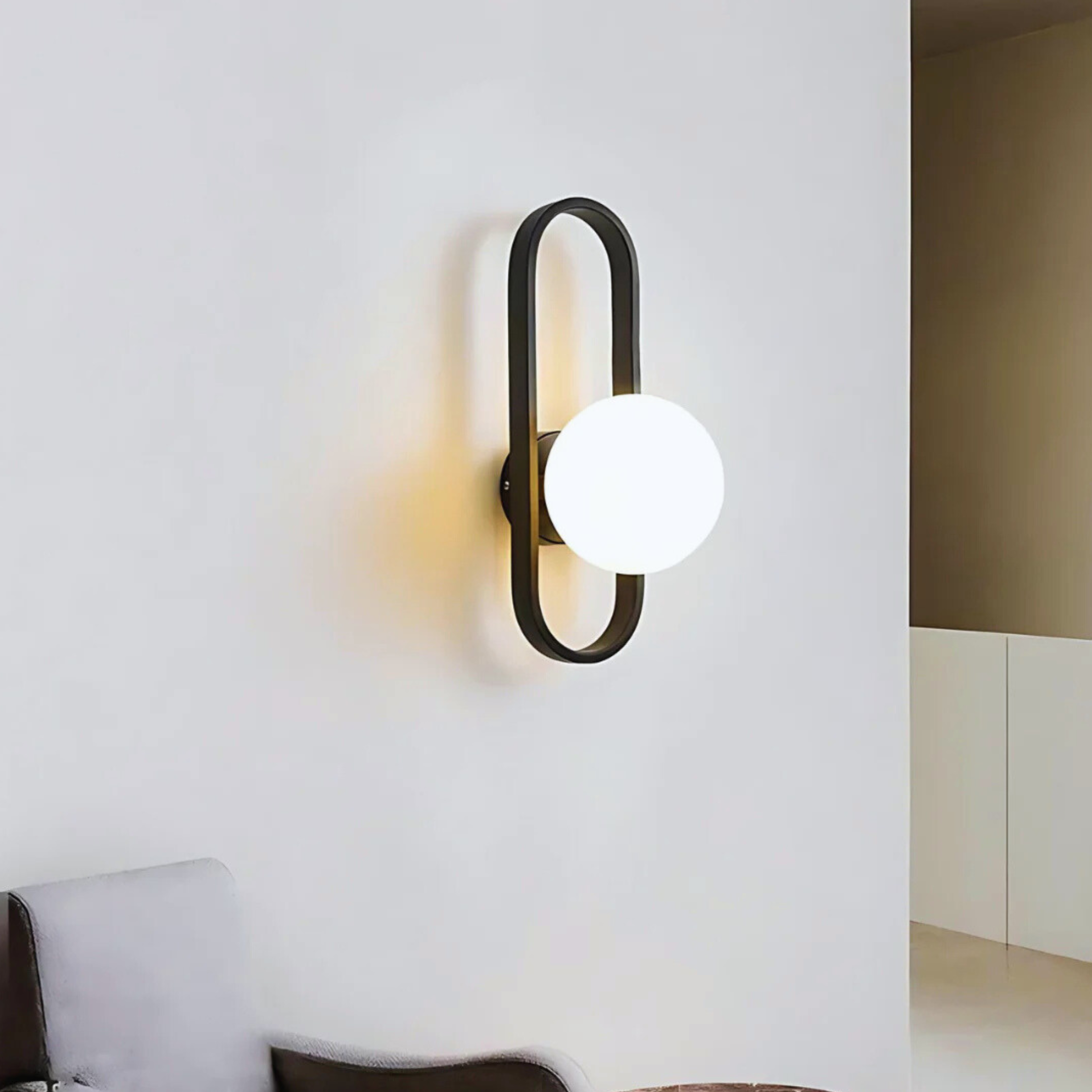 Minimalist Paperclip Shape LED Wall Light