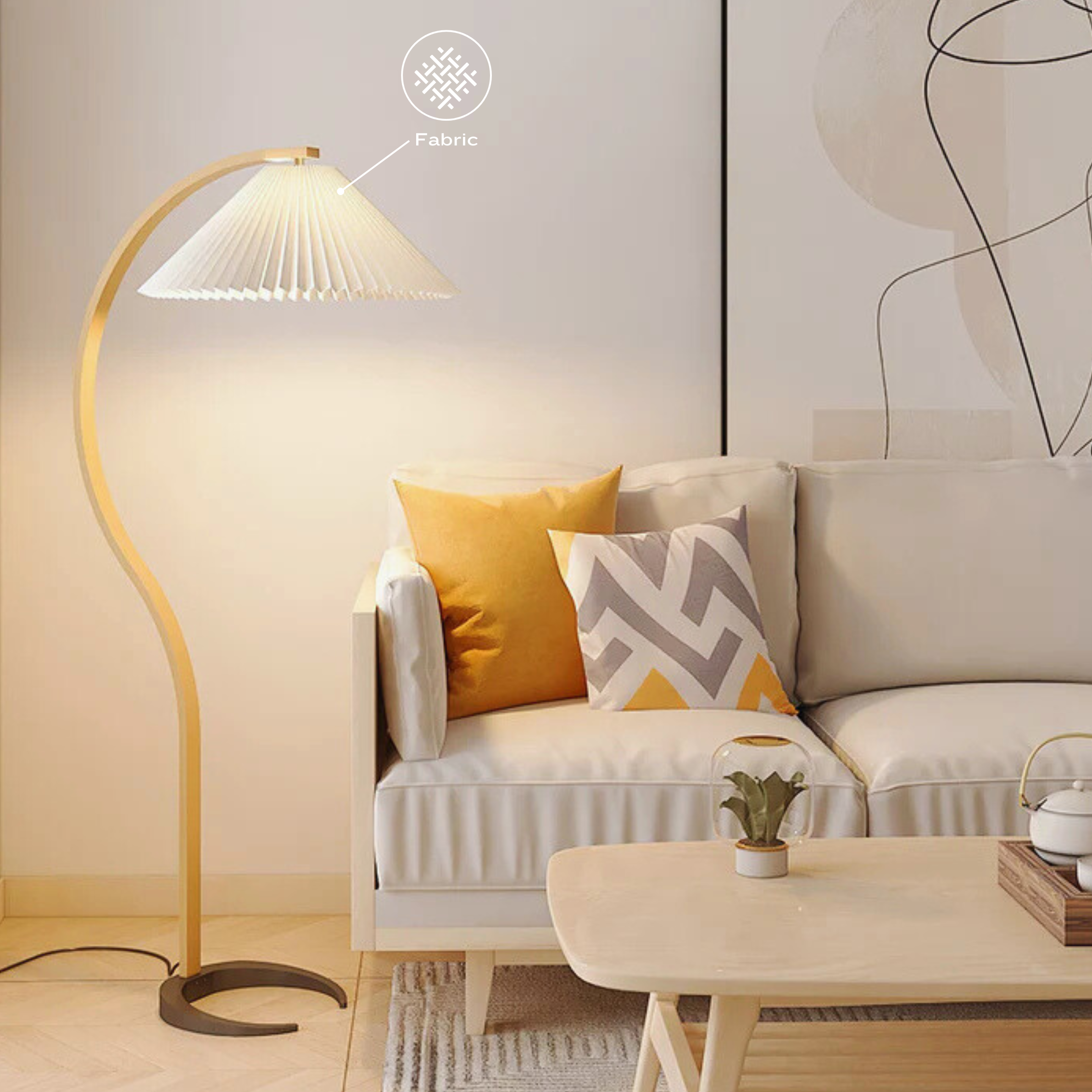Modern Sculptural Floor Lamp | Statement Lighting Piece