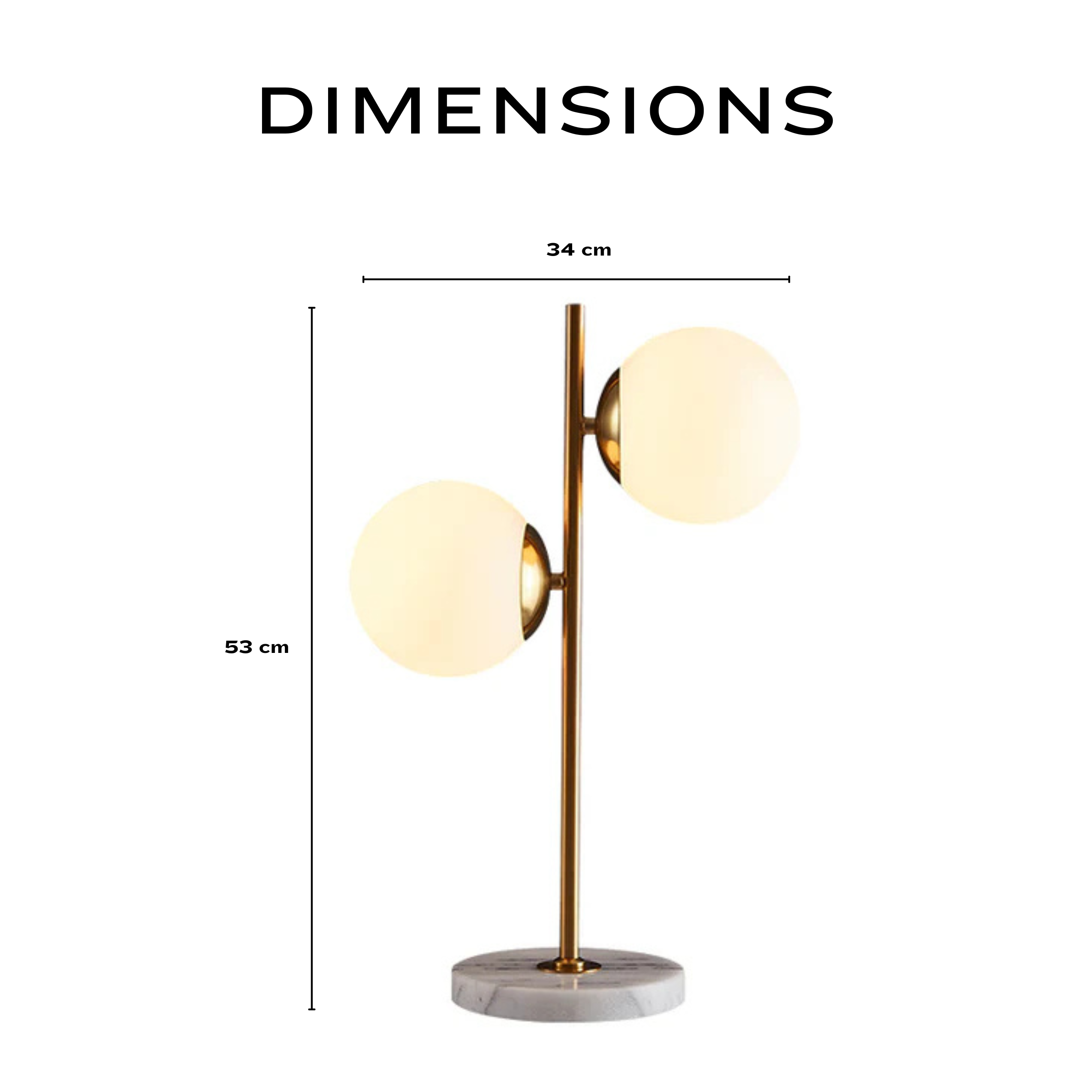Elegant Double Sphere Wireless LED Table Lamp