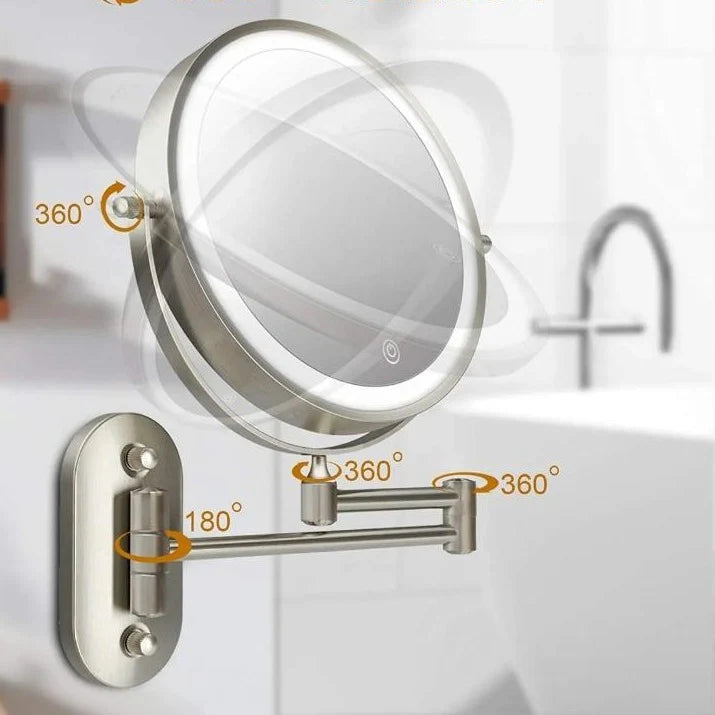 Rechargeable Magnifying LED-Lighted Vanity Mirror