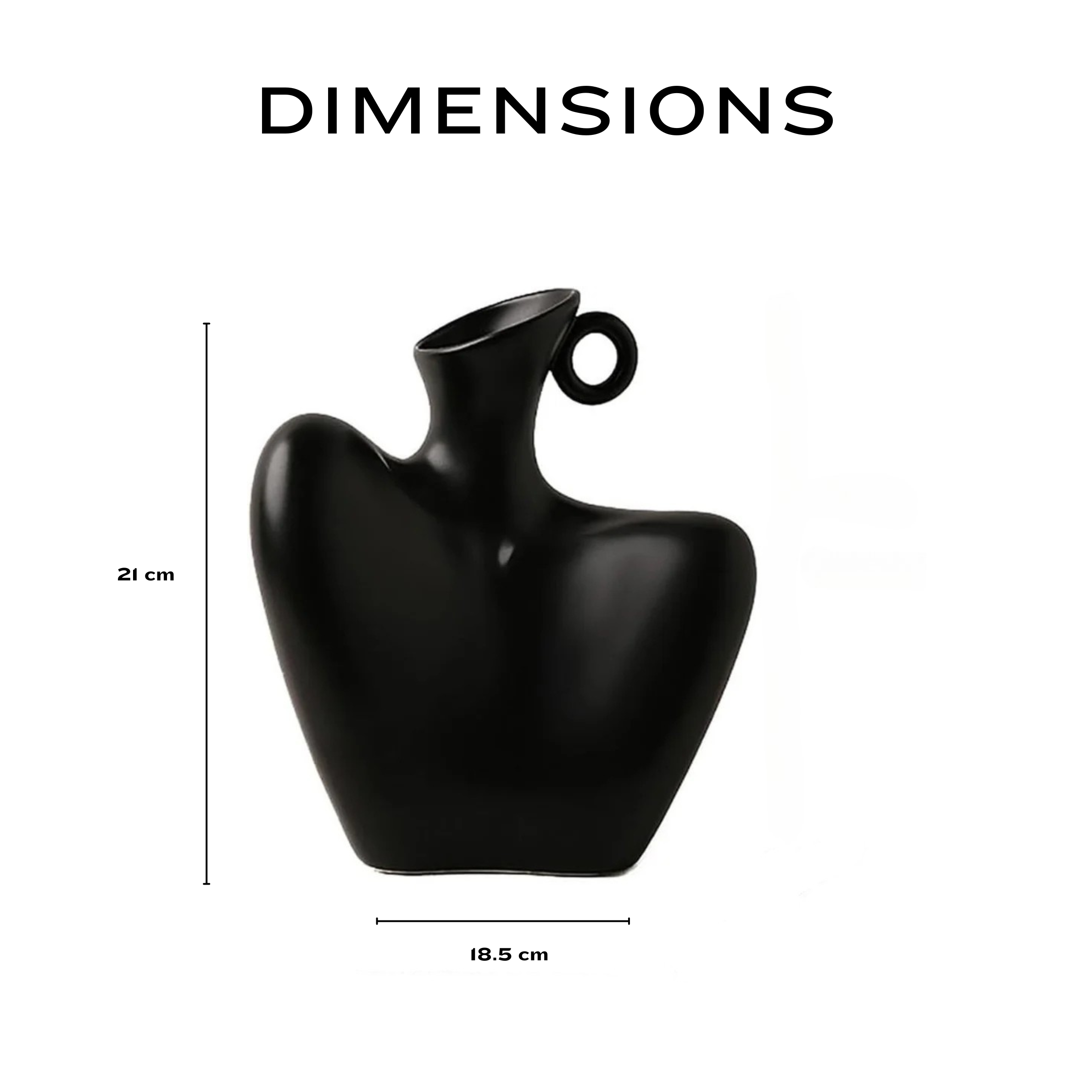 Stylish Sculptural Ceramic Vase in Collarbone Design