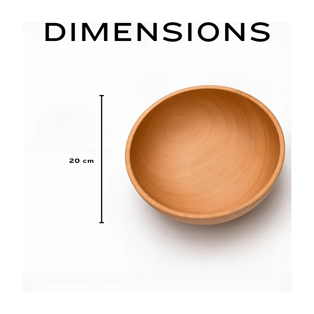 Premium Natural Wooden Salad Bowl | For Salad & More