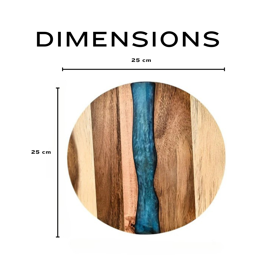 Timeless Artisan Epoxy Round Wooden Chopping Board