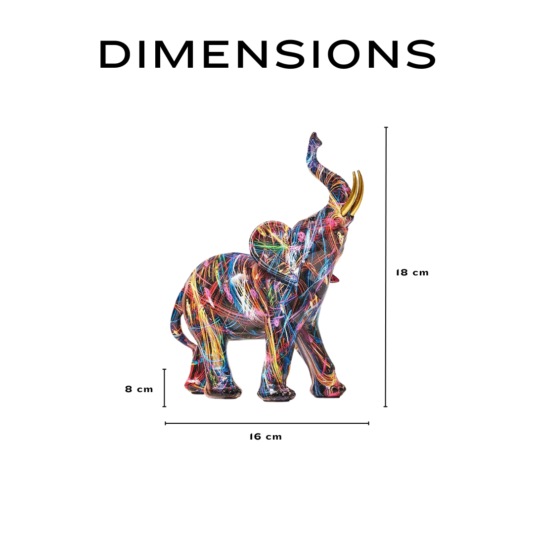Artsy Sculptural Elephant Figurine