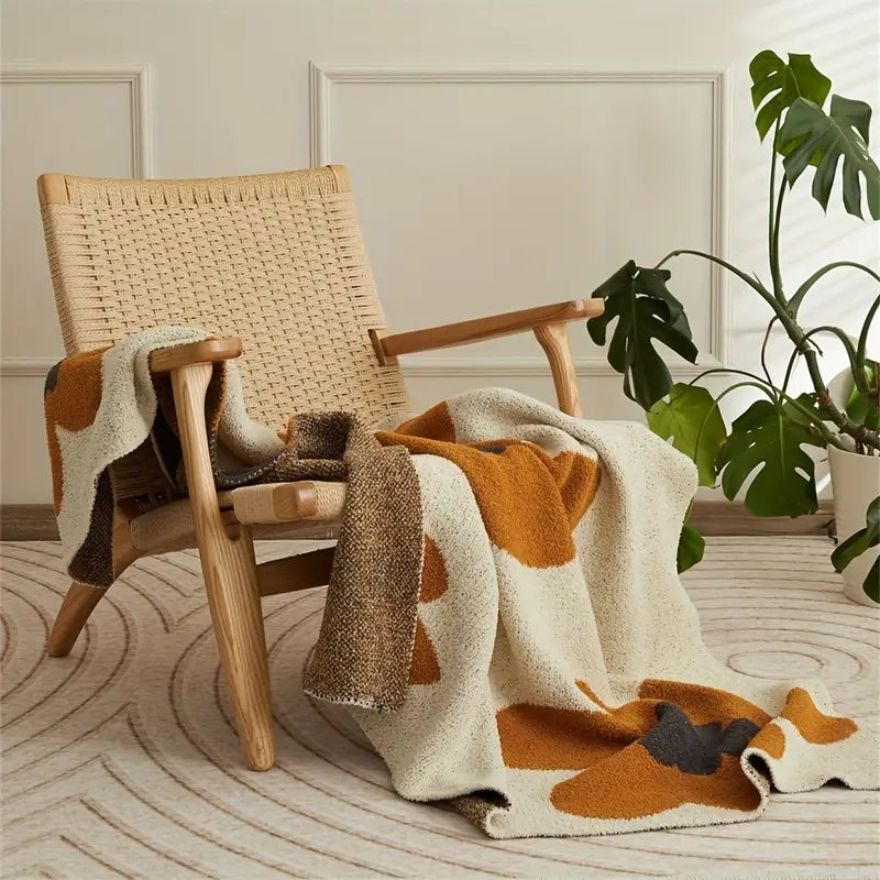 Floral Charm Knitted Blanket