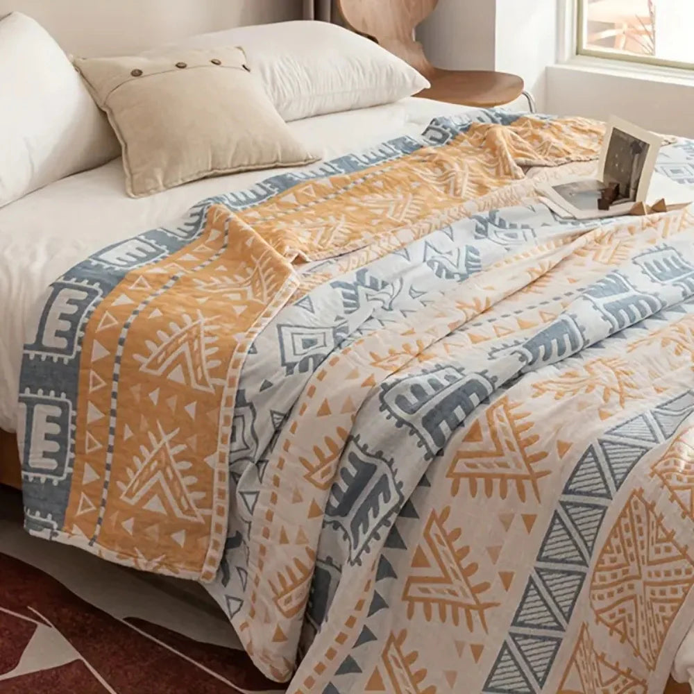 High-Quality Mesa Weave Pure Cotton Blanket