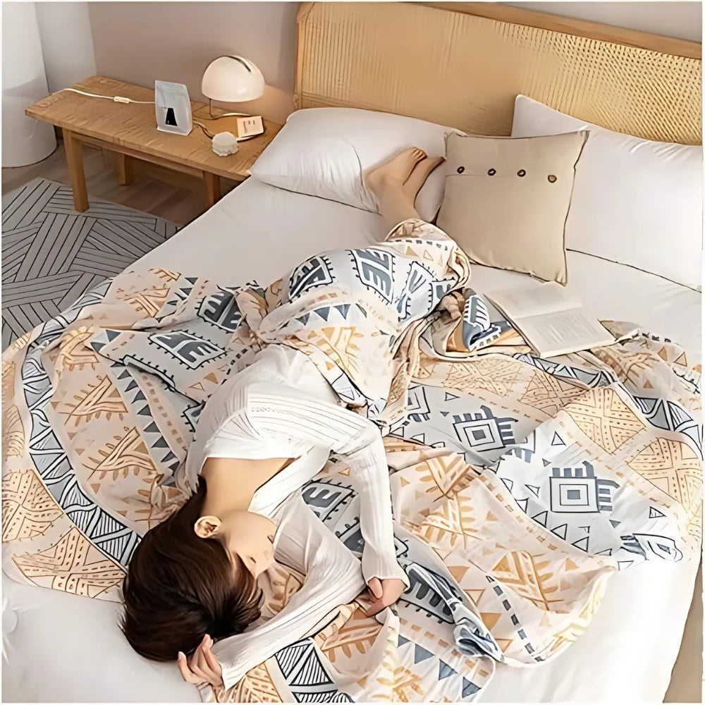 High-Quality Mesa Weave Pure Cotton Blanket