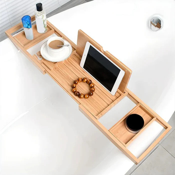 Modern Bamboo Bathtub Caddy