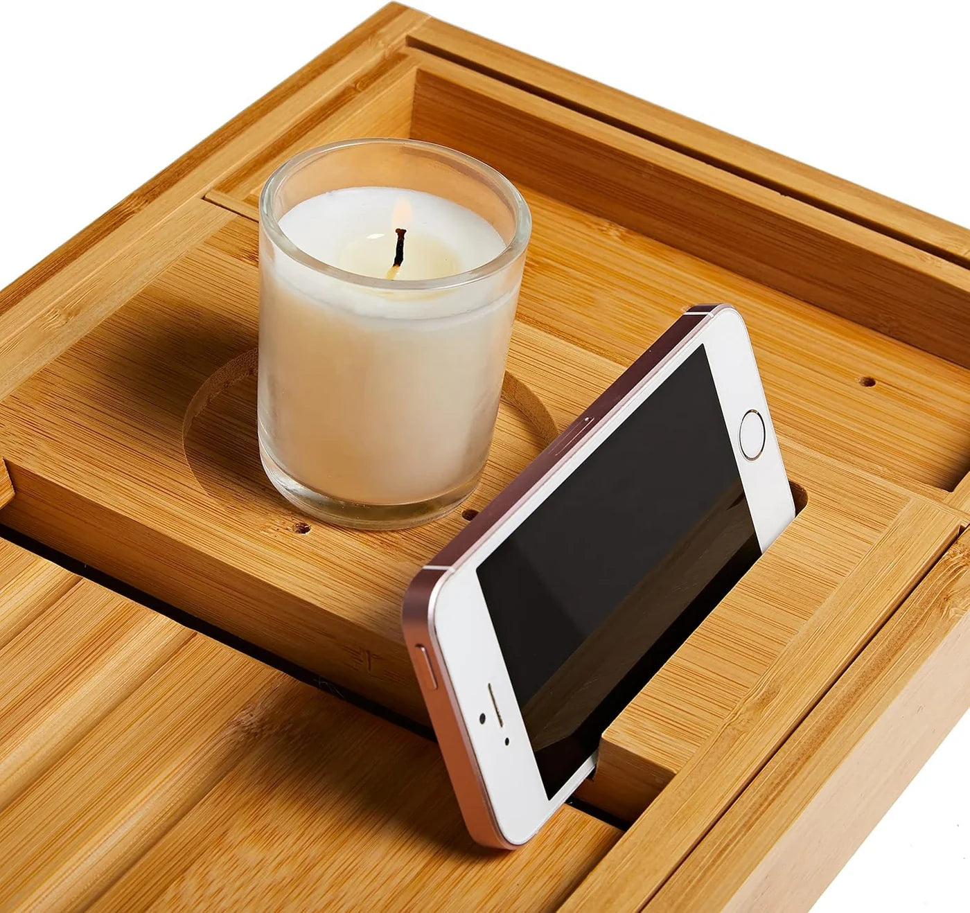 Modern Bamboo Bathtub Caddy